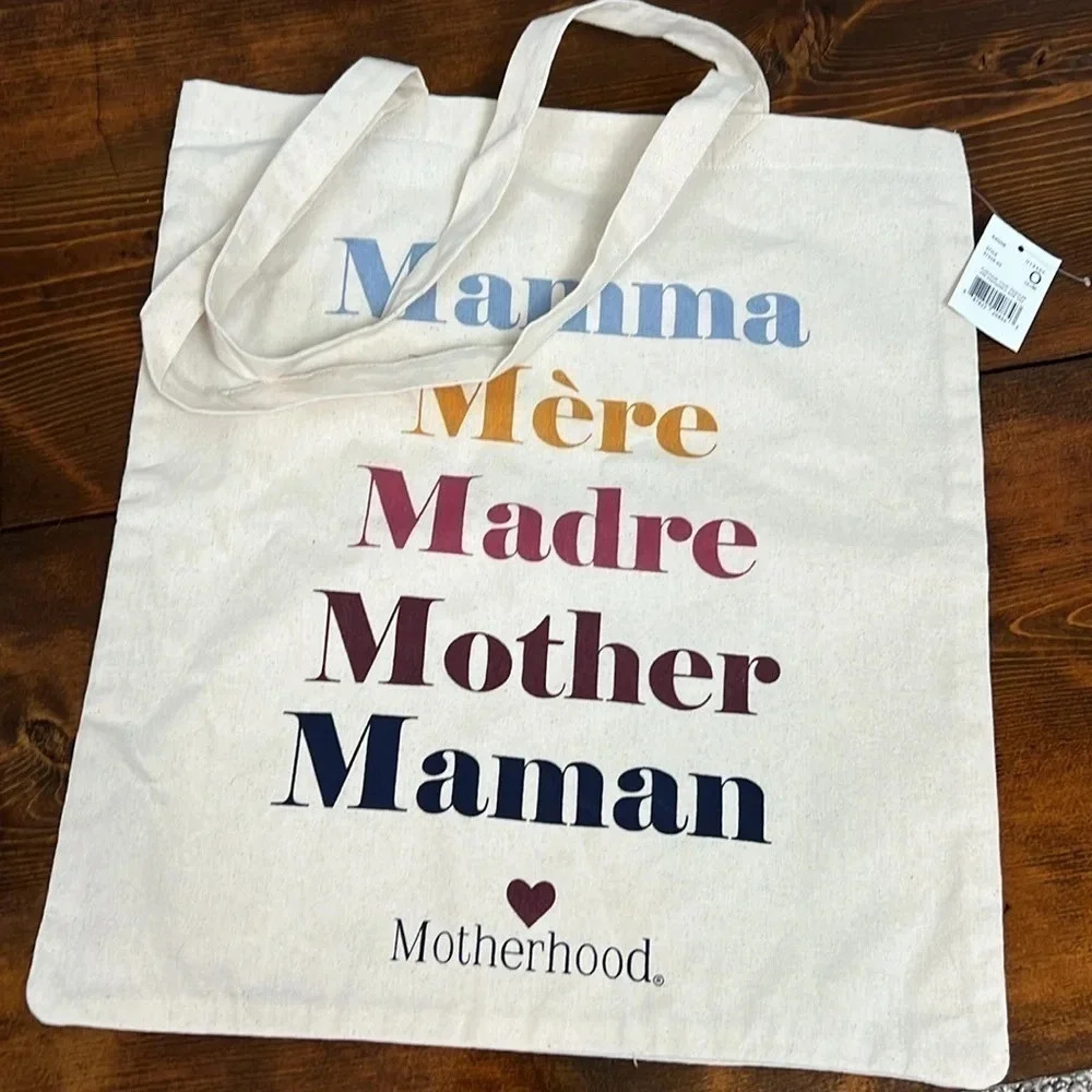 Motherhood maternity canvas tote bag - Picture 2 of 4